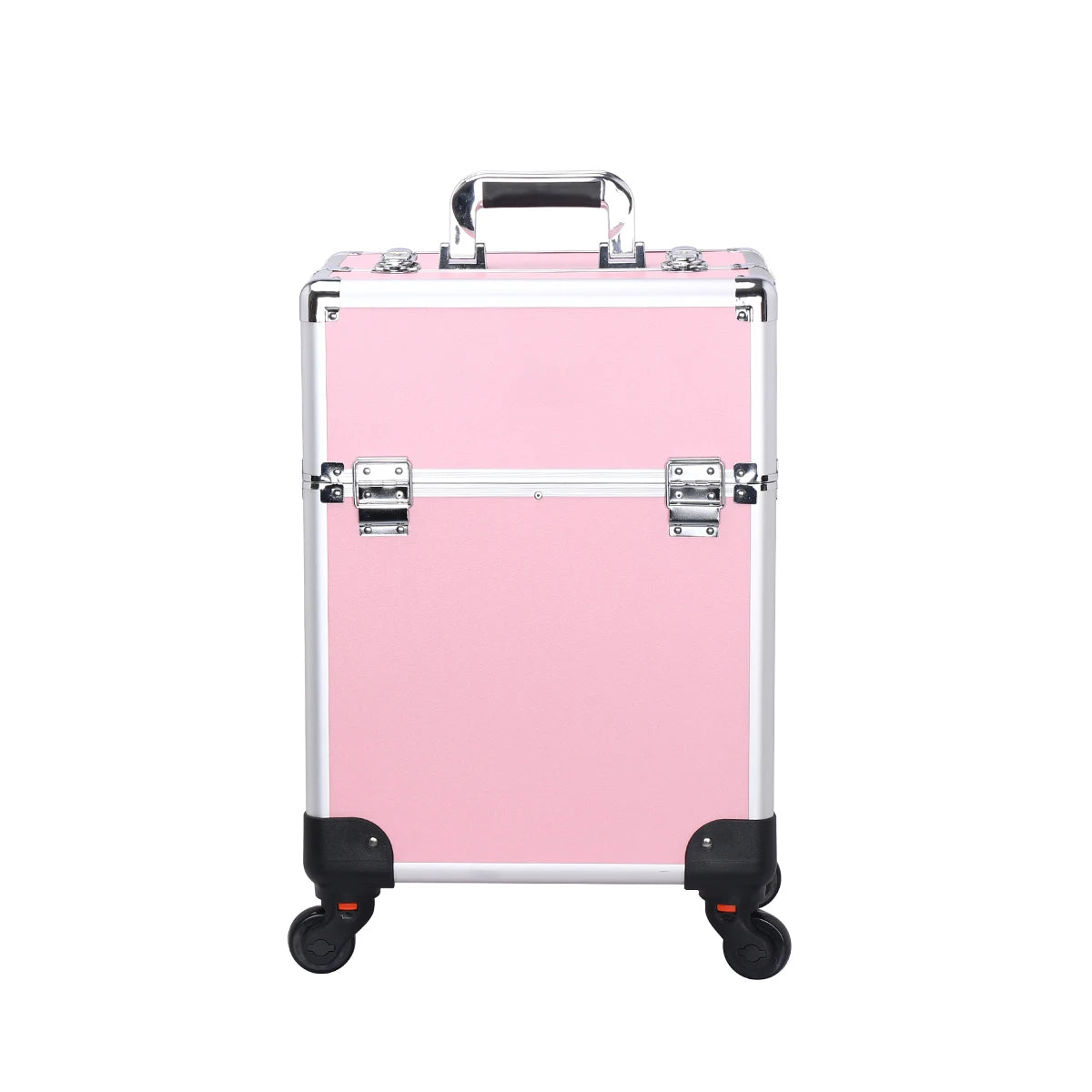 Rolling Makeup Train Case - Aluminum Professional Cosmetic Trolley