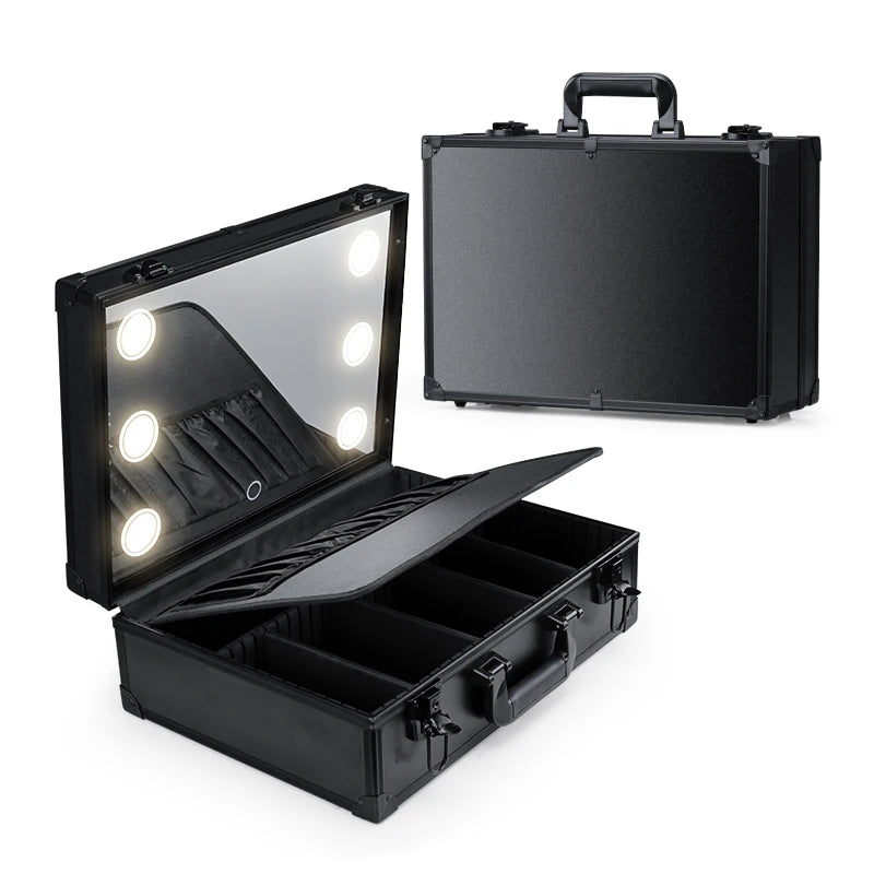 LED Lighted Makeup Travel Case - Waterproof Professional Organizer