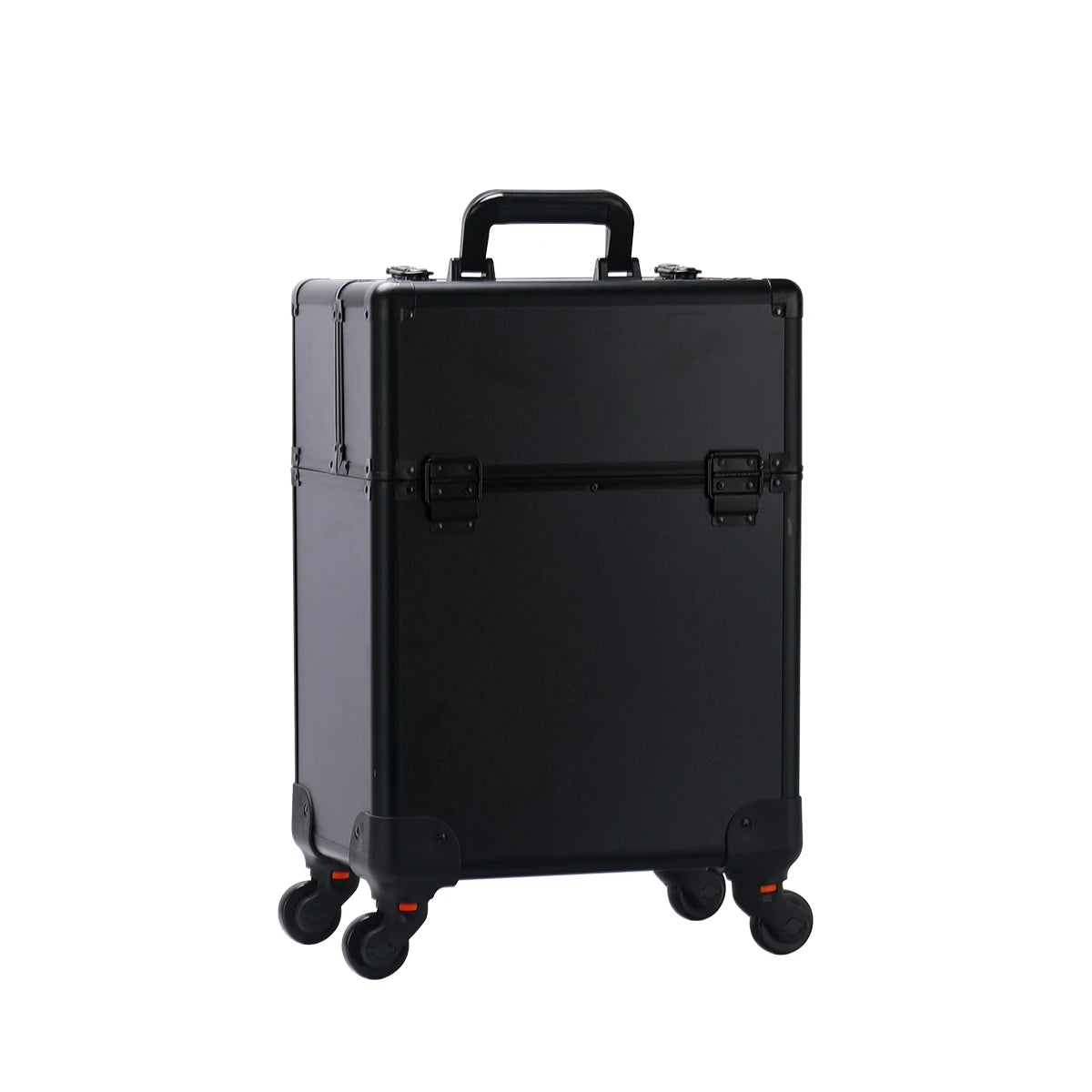 Rolling Makeup Train Case - Aluminum Professional Cosmetic Trolley