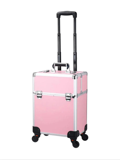 Professional Rolling Makeup Trolley - Large Cosmetic Train Case