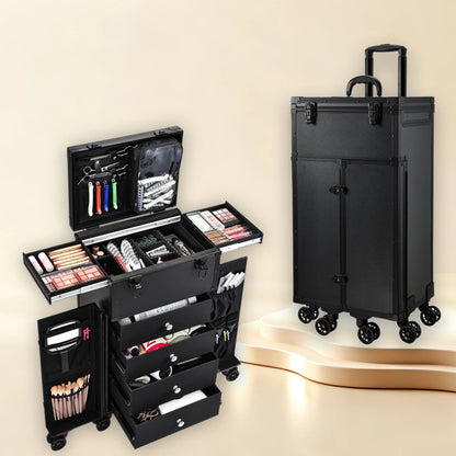 Rolling Makeup Trolley Case | 4-Drawer Professional Salon Organizer